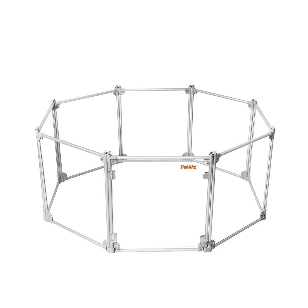 Pawz Pet Playpen Transparent Acrylic Clear Folding Dog Fence Kennel 8 Panel-1942353802489368576