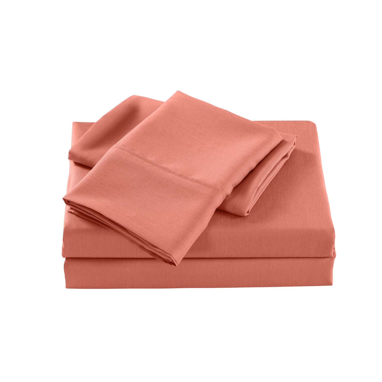 Royal Comfort Bamboo Cooling 2000TC Sheet Set - King Single-Peach-1927503894846509058