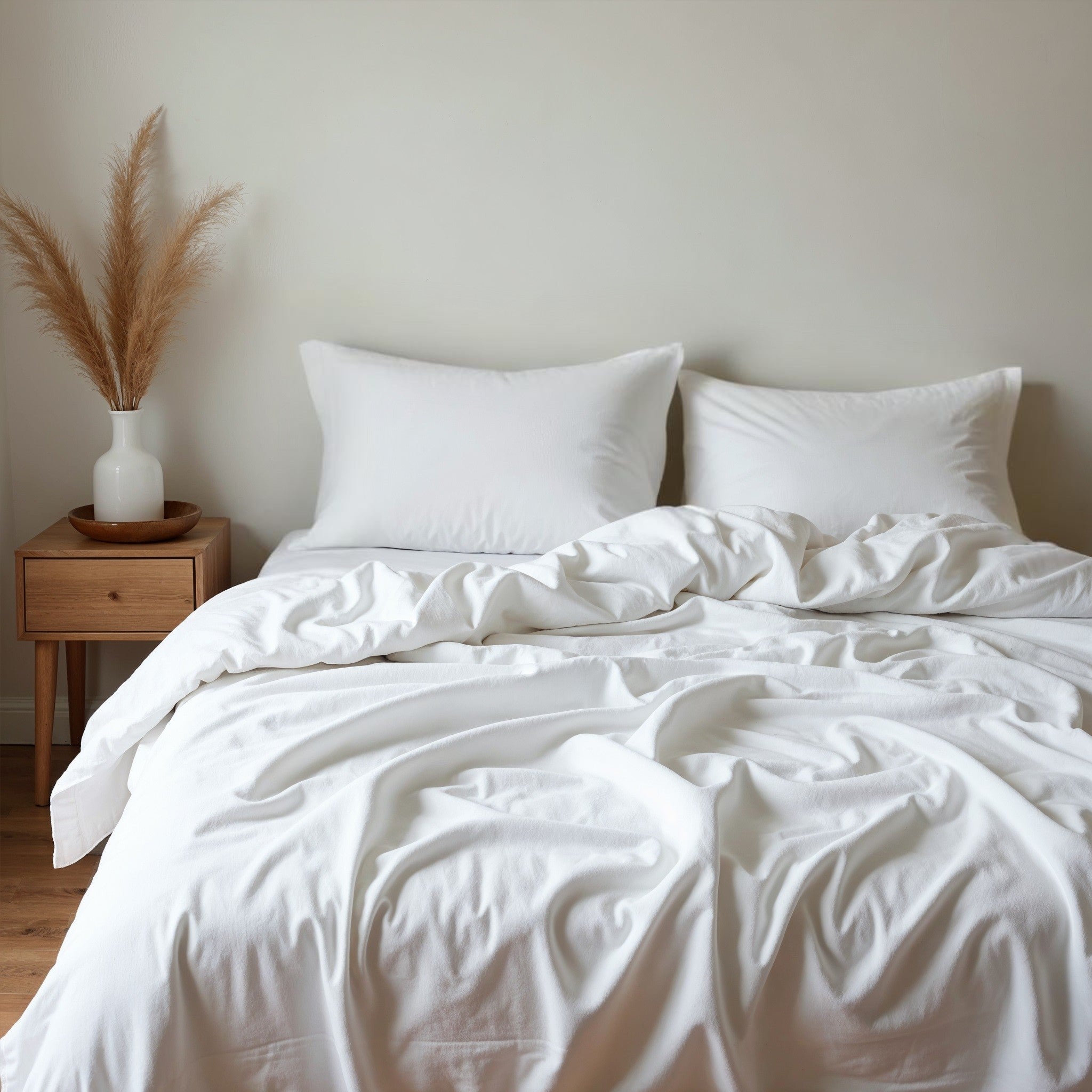 Royal Comfort 1500TC Cotton Rich Fitted 4 PC Sheet sets Queen White-1927503896108994561