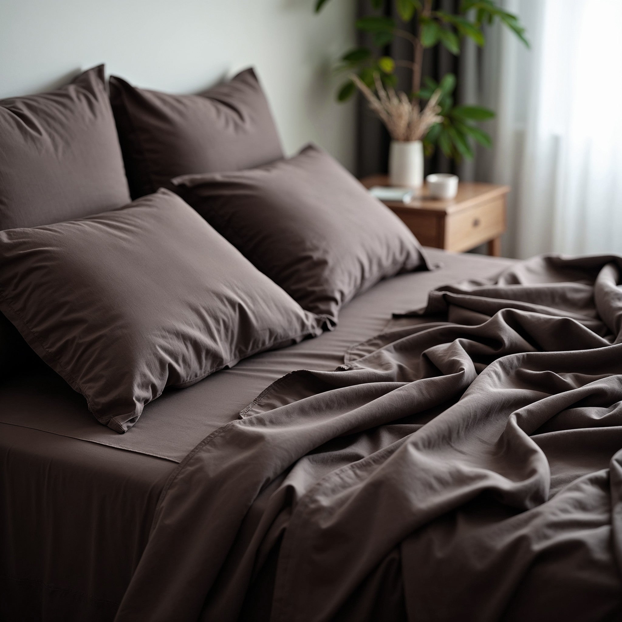 Royal Comfort 1500TC Cotton Rich Fitted 4 PC Sheet sets King Dusk Grey-1927503896406790146