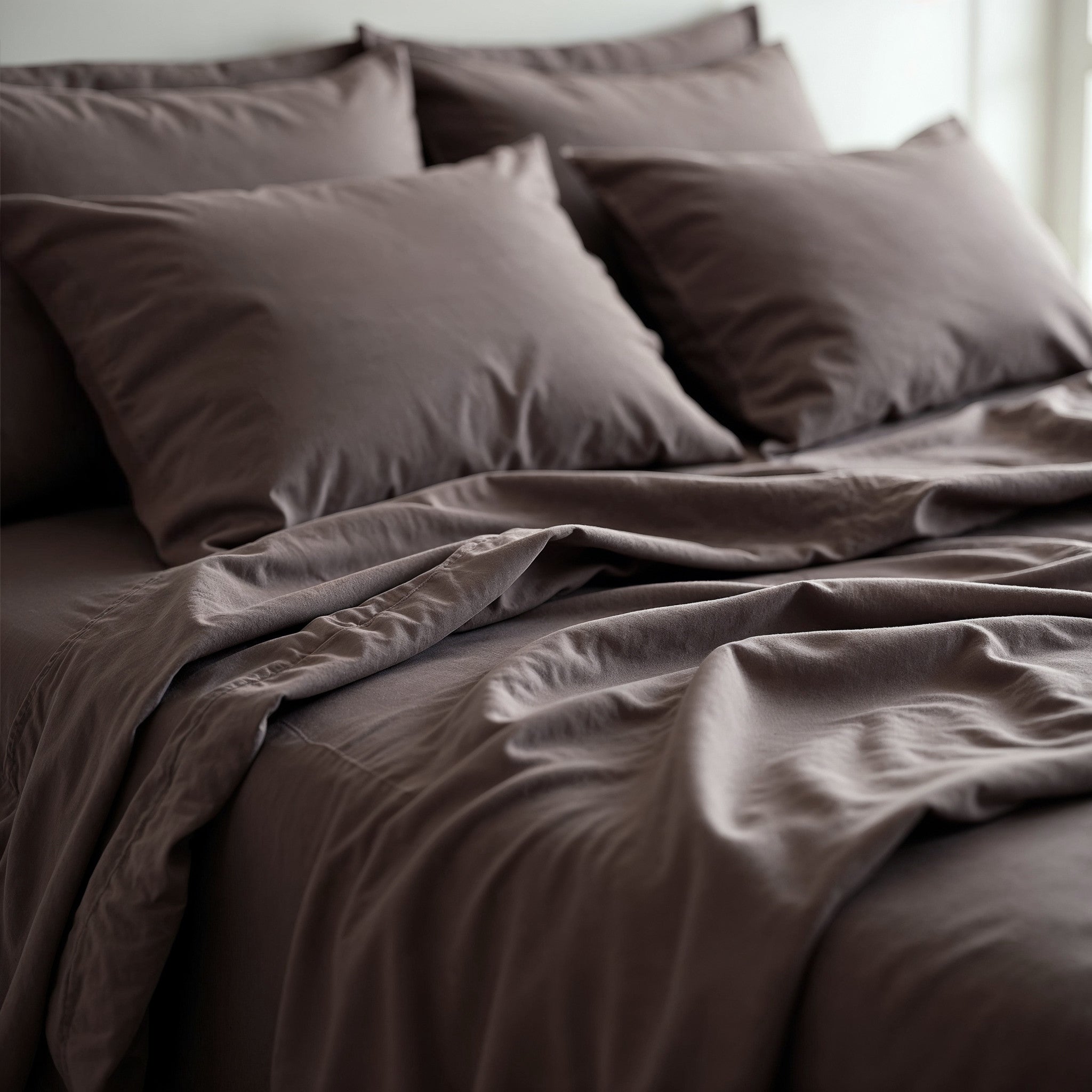 Royal Comfort 1500TC Cotton Rich Fitted 4 PC Sheet sets King Dusk Grey-1927503896406790147