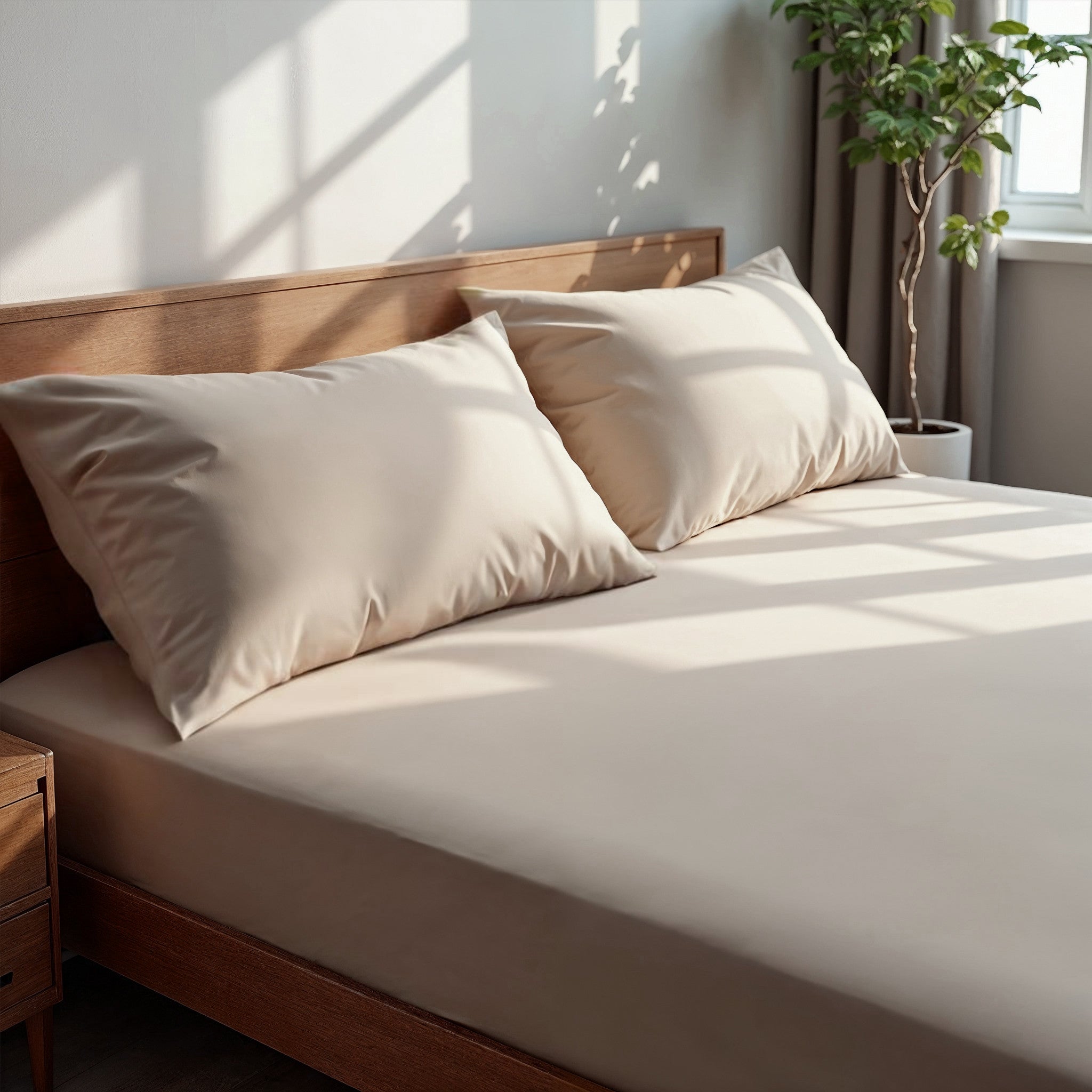 Royal Comfort 1500TC Cotton Rich Fitted sheet 3 PC Set Double-Stone-1927503897174347778