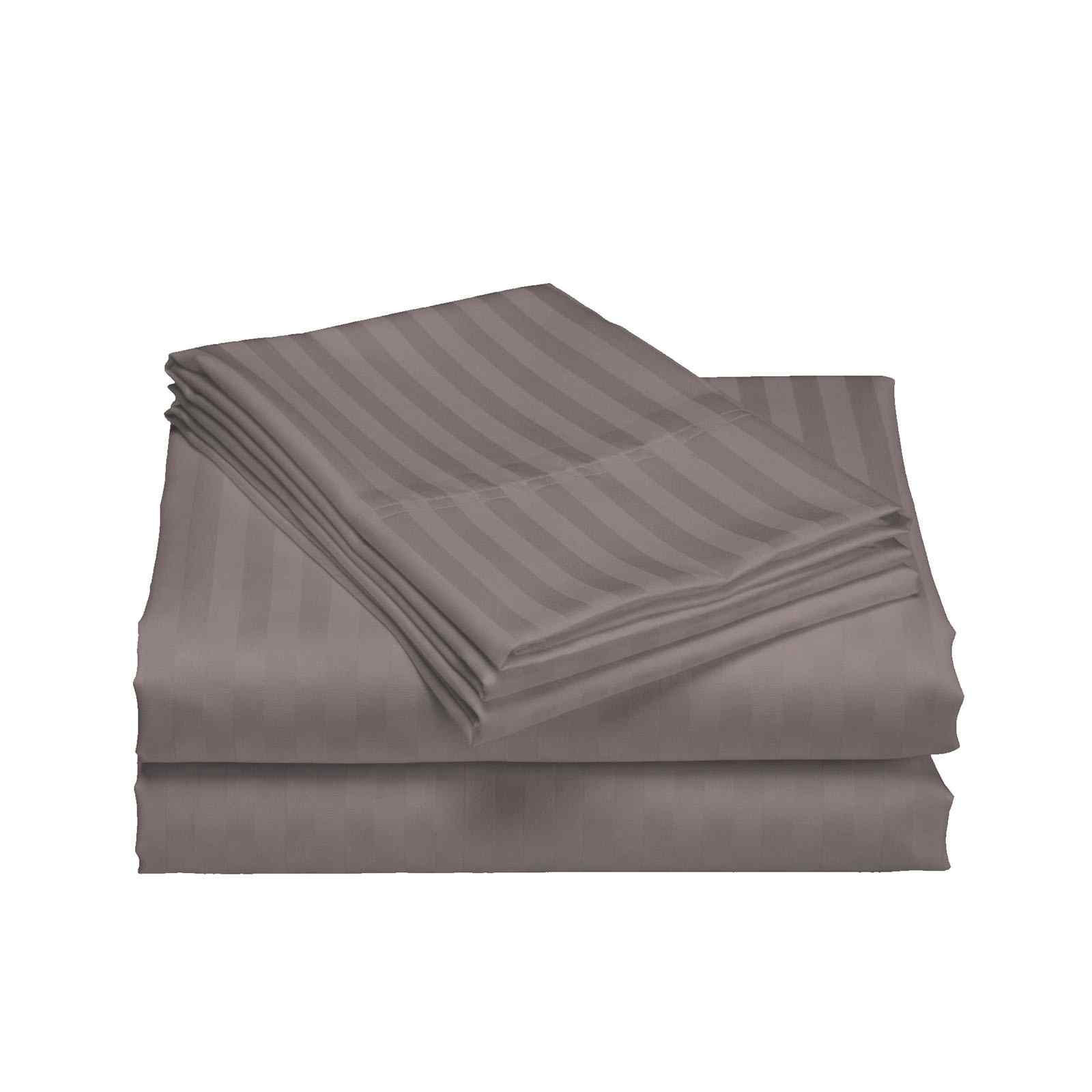 Royal Comfort 1200 Thread count Damask Stripe Cotton Blend sheet sets Queen Pewter-1927503898499747843