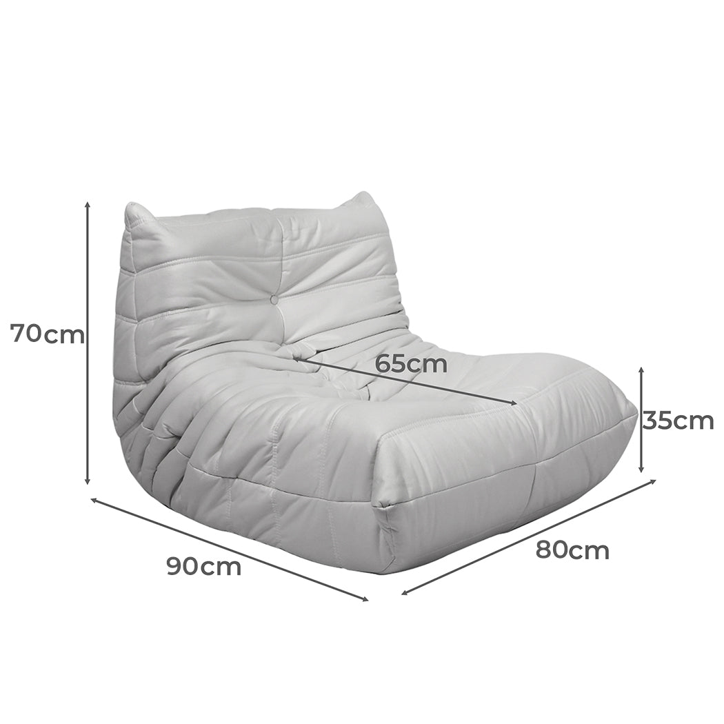 Levede Floor Chair Caterpillar Sofa Grey-1910112512897060866