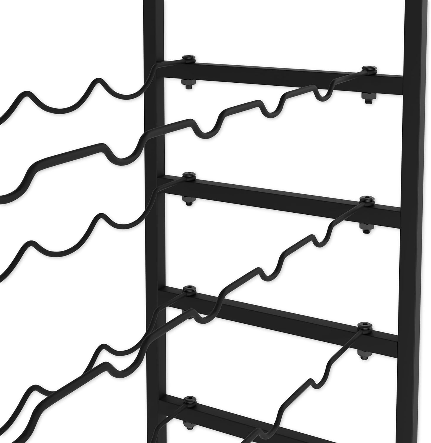 CARLA HOME 6-Tier Freestanding Wine Rack for 30 Bottles with Wood Countertop and Sturdy Metal Frame-1992735287175942150