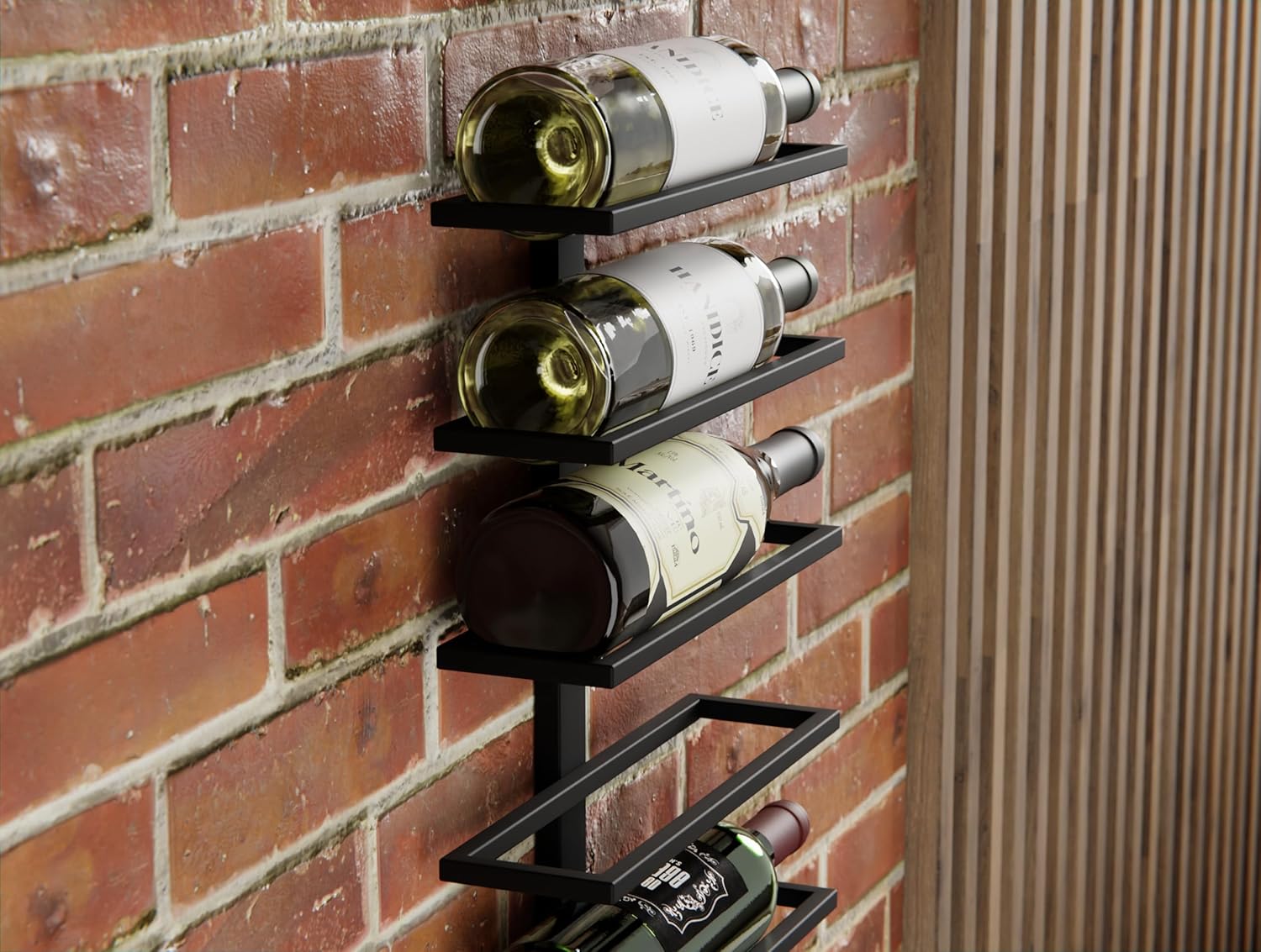 CARLA HOME Metal Wall Mount Wine Rack for Wine Bottles, Liquor, Champagne (Holds 10 Bottles)-1992735283359125506