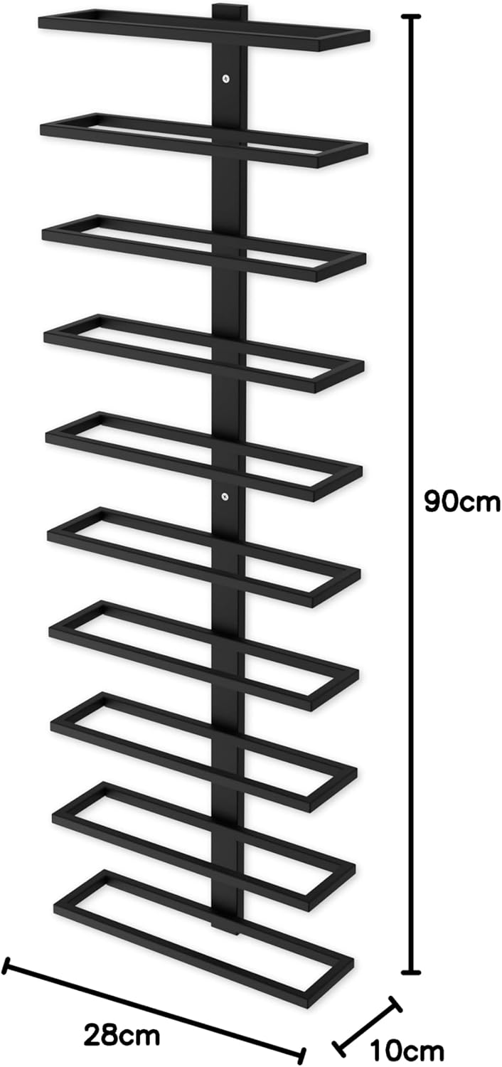 CARLA HOME Metal Wall Mount Wine Rack for Wine Bottles, Liquor, Champagne (Holds 10 Bottles)-1992735283359125512