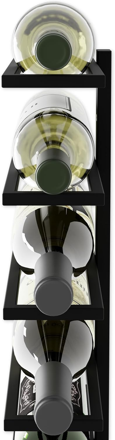 CARLA HOME Set 2 Pcs Metal Wall Mount Wine Rack for Wine Bottles, Liquor, Champagne (Holds 10 Bottles)-1978962251868147719