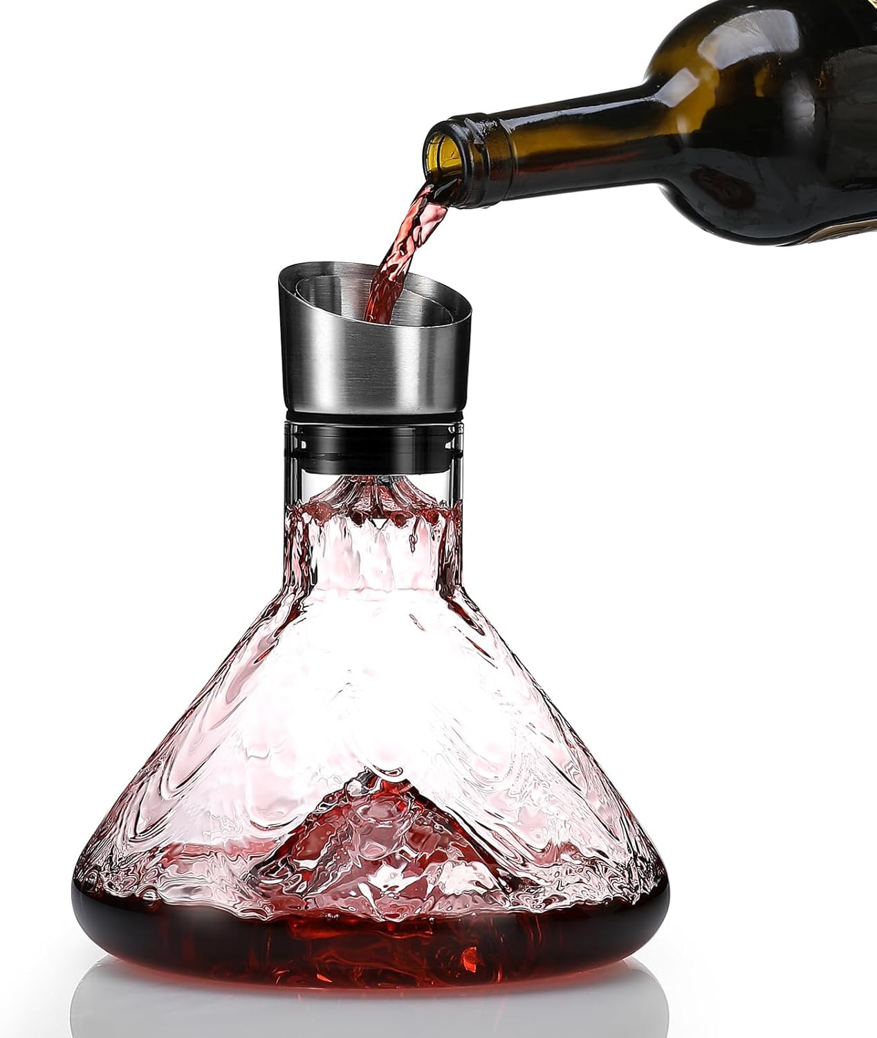 CARLA HOME Iceberg Wine Decanter with Aerator Filter and Lid-1992735295526801408
