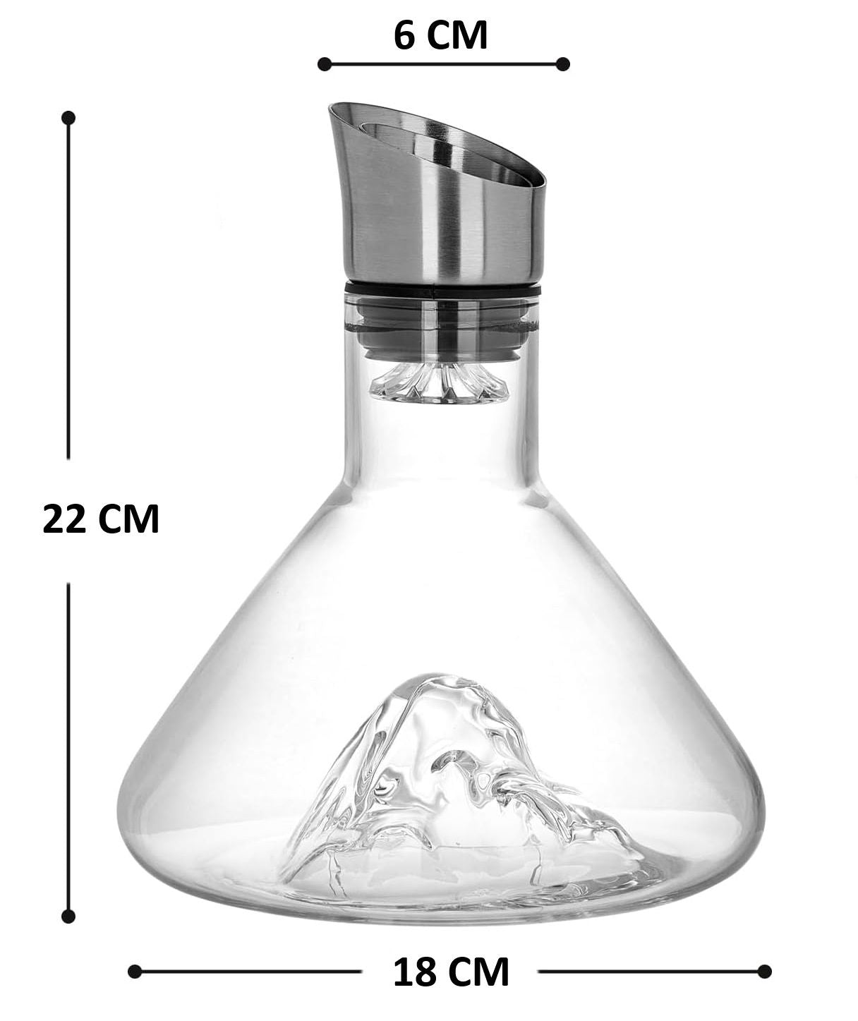 CARLA HOME Iceberg Wine Decanter with Aerator Filter and Lid-1992735295526801415