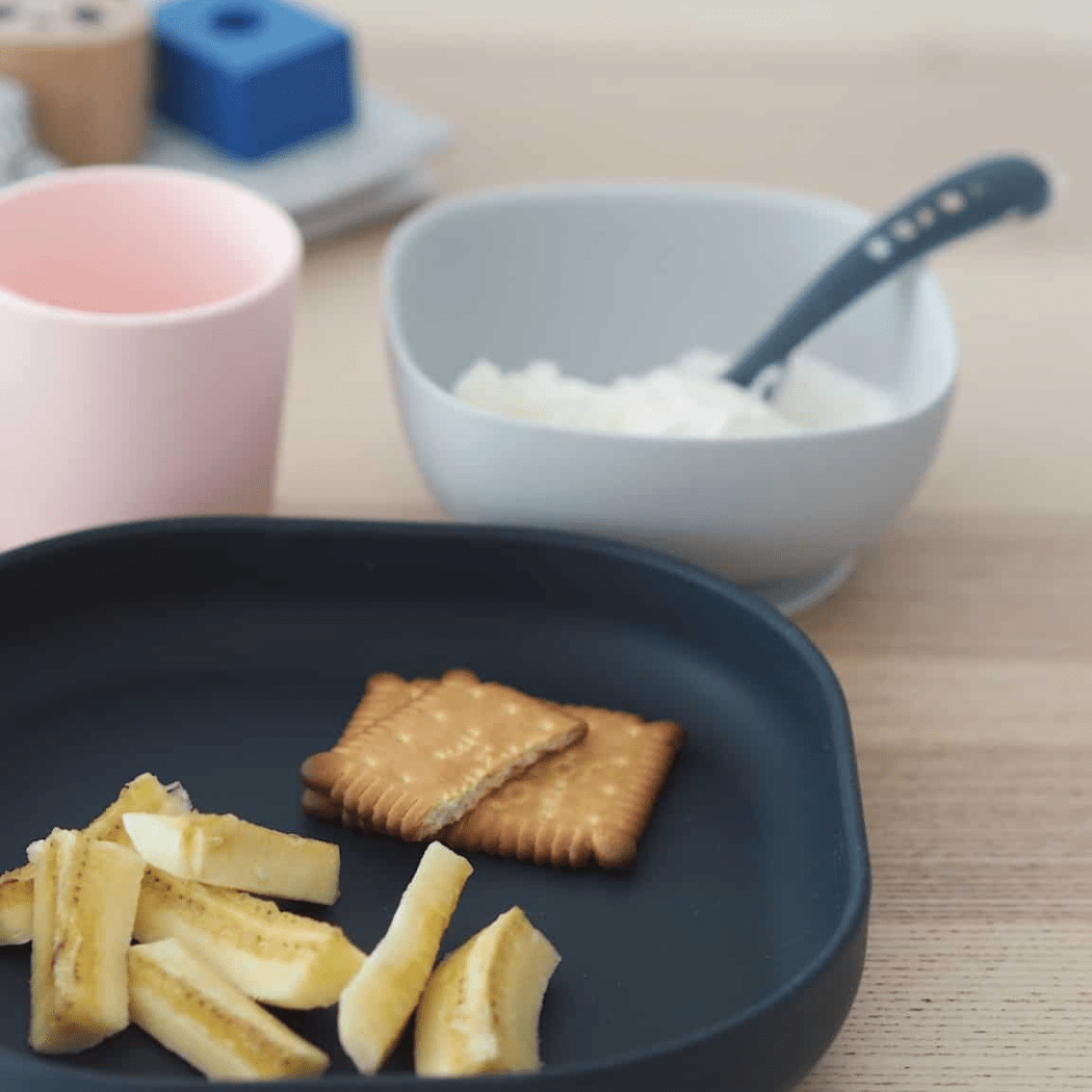Beaba Silicone Suction Meal Set - Navy-1910112369334423553