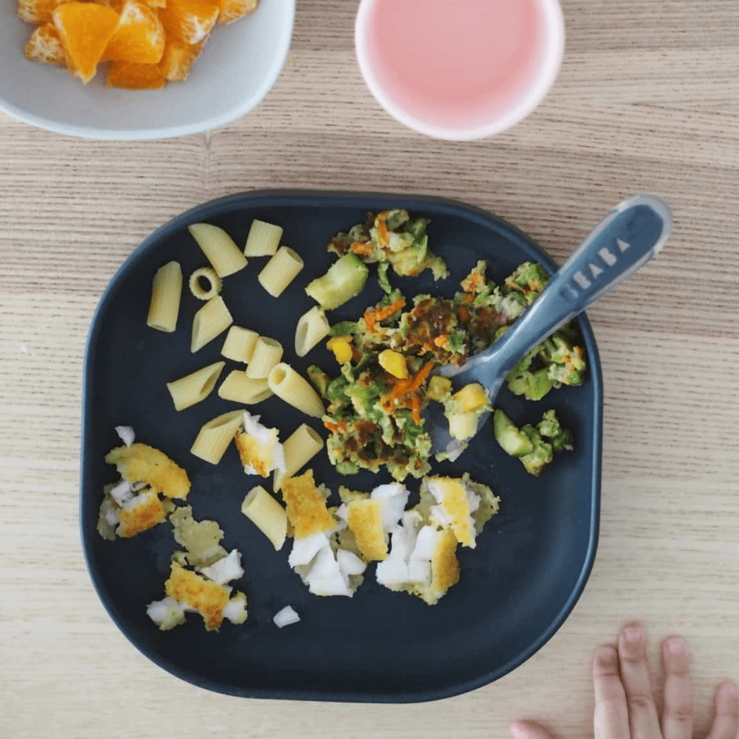 Beaba Silicone Suction Meal Set - Navy-1910112369334423556