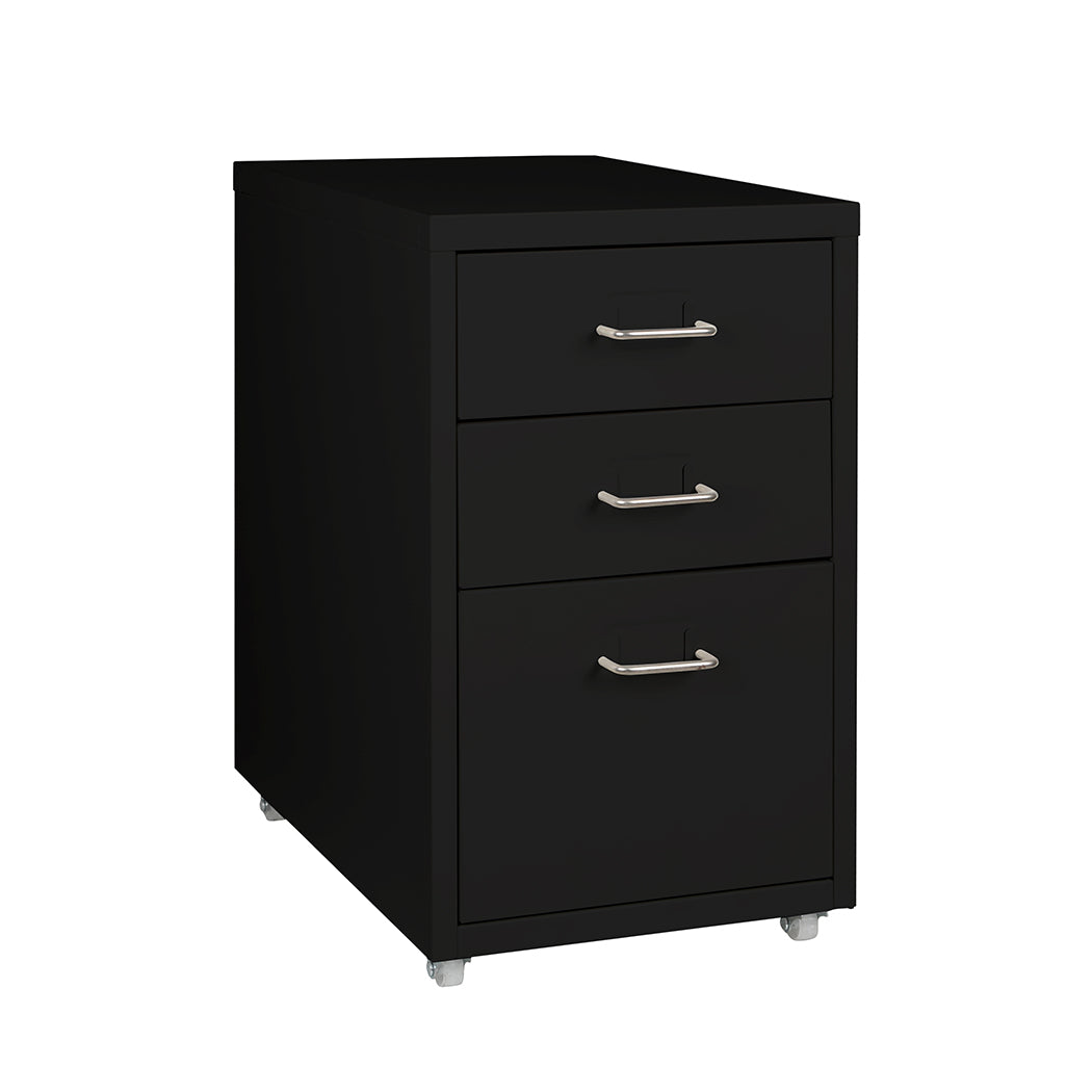 Levede 3 Drawer Office Drawers Cabinet Black-1910113086099034112