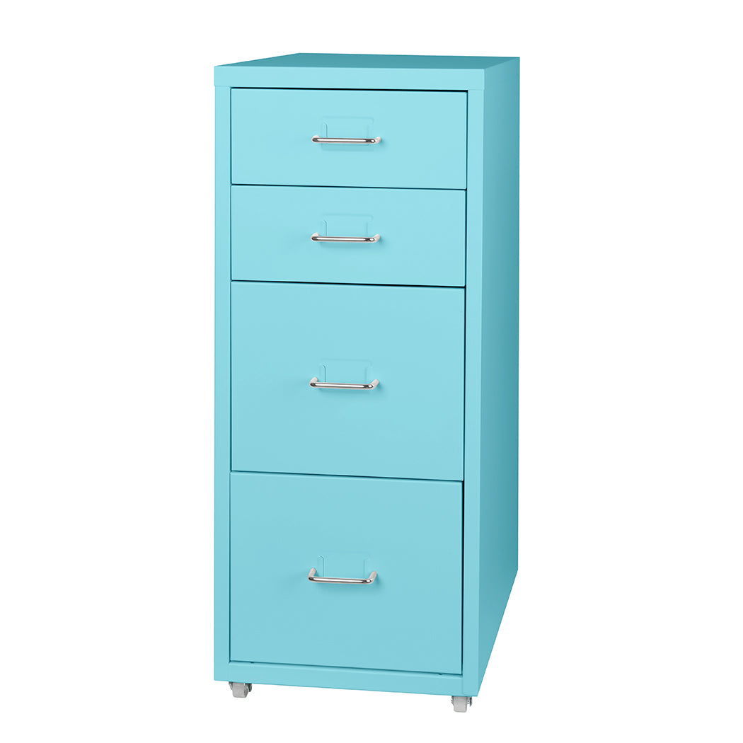 Levede 4 Drawer Office Drawers Cabinet Blue-1922897593080352768