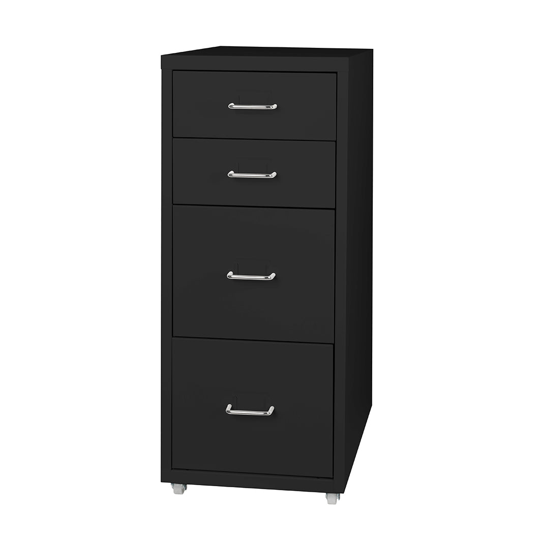 Levede 4 Drawer Office Drawers Cabinet Black-1922897592723836928