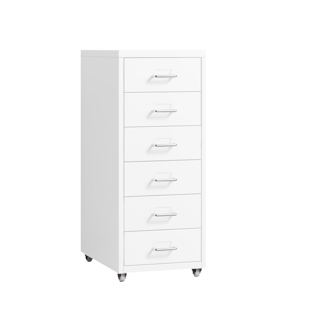 Levede 6 Drawer Office Cabinet Drawers White-1922897593835327488