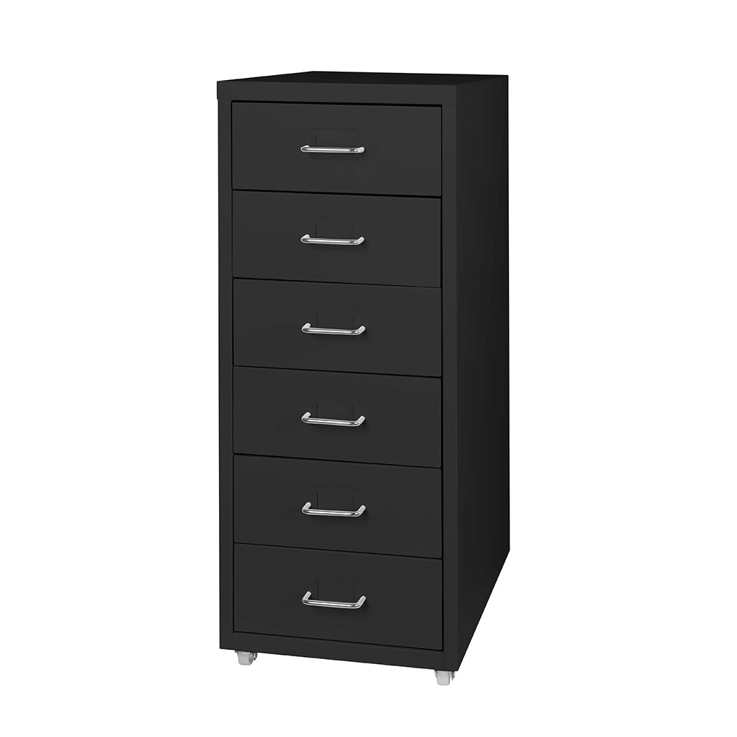 Levede 6 Drawer Office Cabinet Drawers Black-1922897593382342656