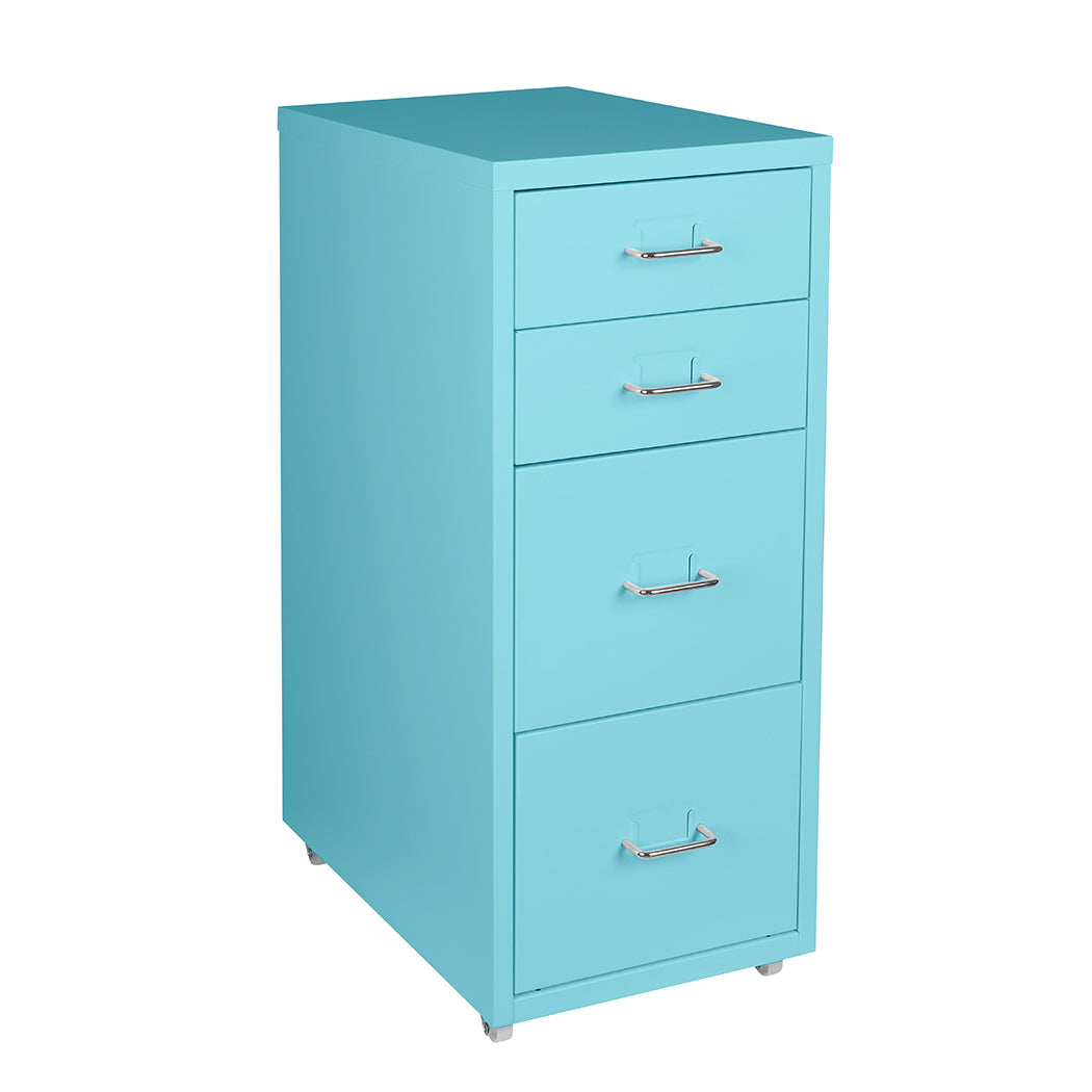 Levede 4 Drawer Office Drawers Cabinet Blue-1922897593080352769
