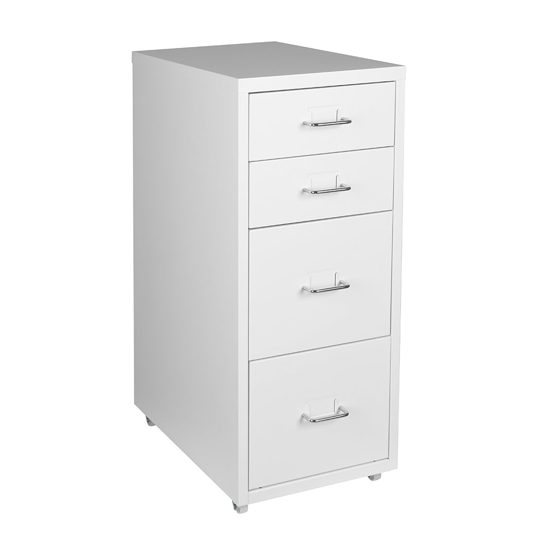 Levede 4 Drawer Office Drawers Cabinet White-1922897593227153409