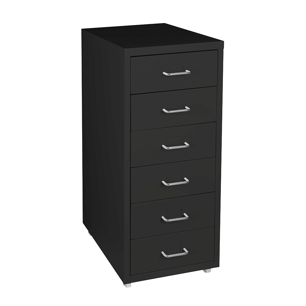 Levede 6 Drawer Office Cabinet Drawers Black-1922897593382342657