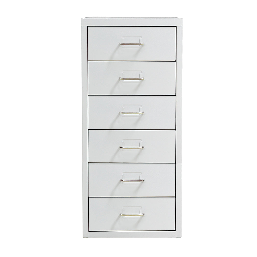 Levede 6 Drawer Office Cabinet Drawers White-1922897593835327489