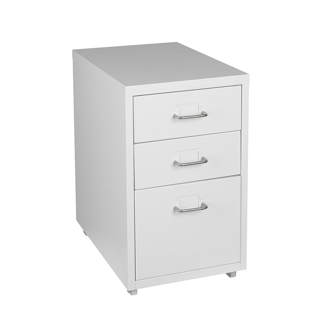 Levede 3 Drawer Office Drawers Cabinet White-1910113086635905025