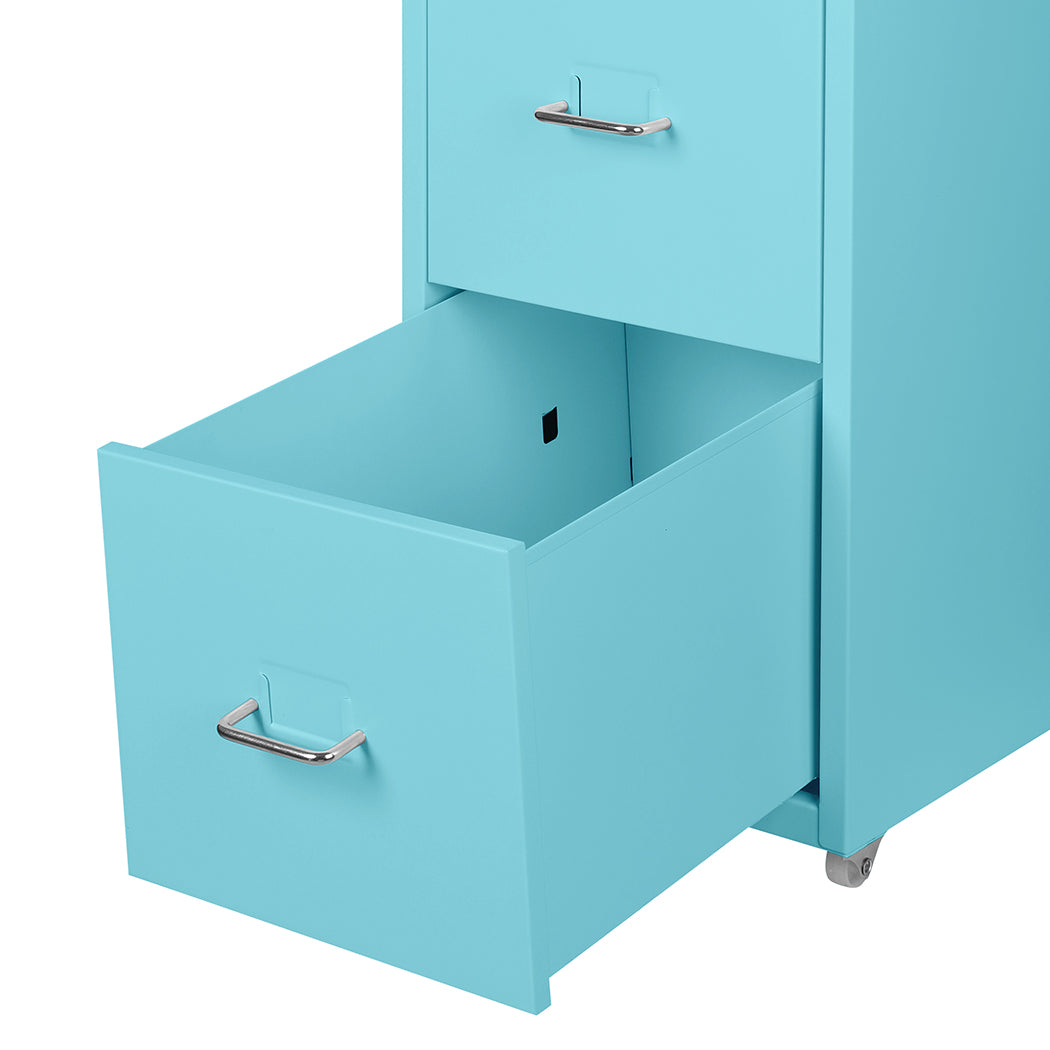 Levede 4 Drawer Office Drawers Cabinet Blue-1922897593080352771