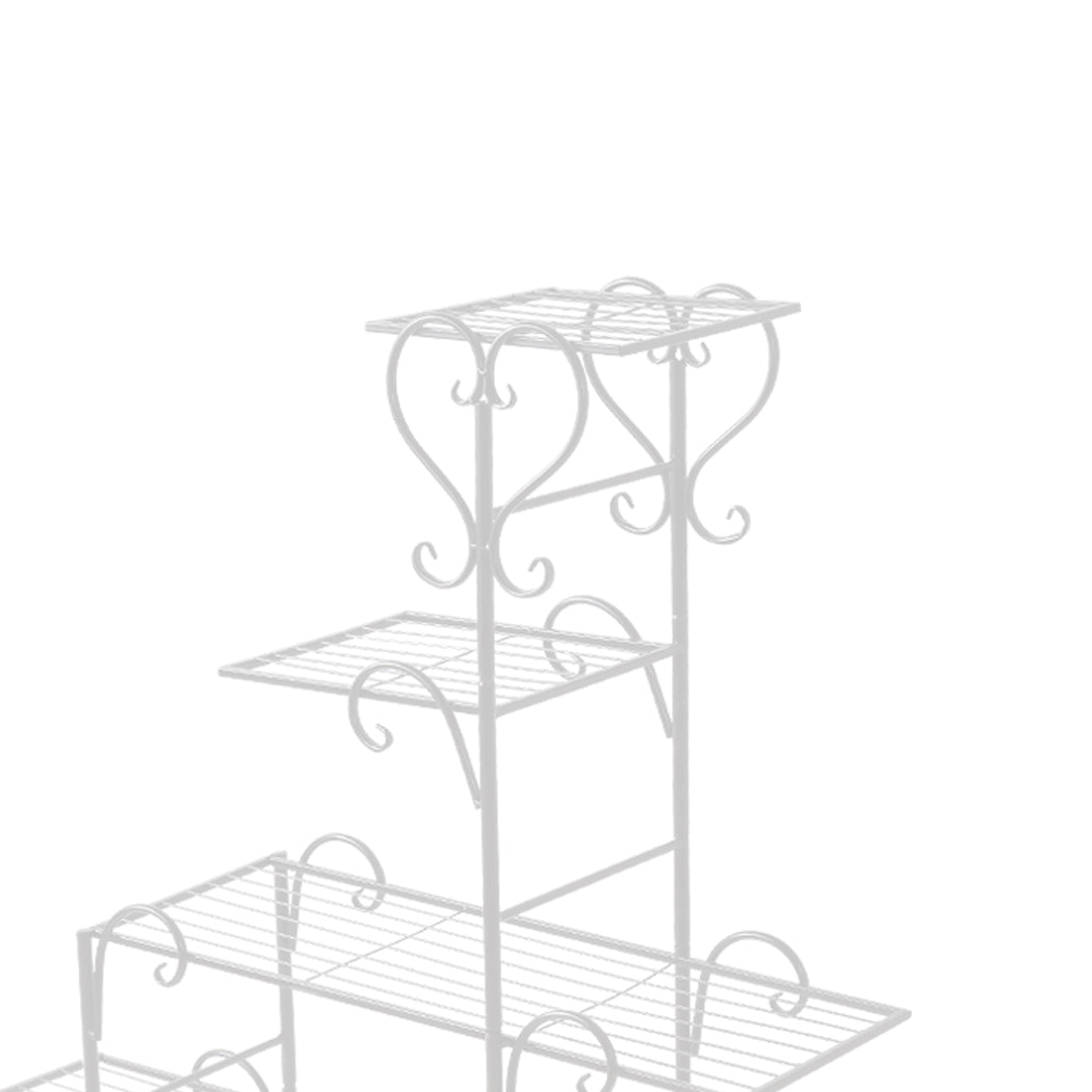 Levede Plant Stand Outdoor Indoor Metal White-1942353740573052931