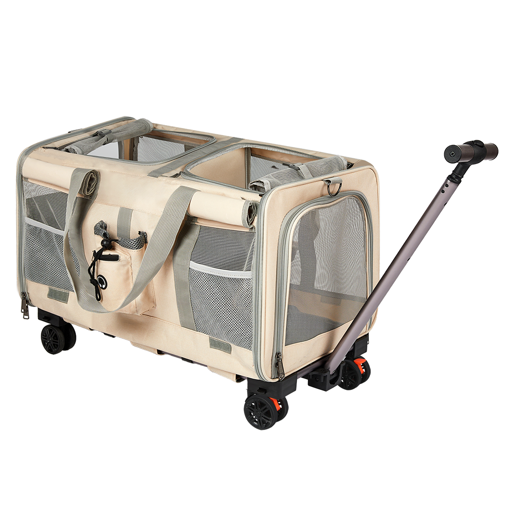 Pawz Pet Carrier 4 Wheel Portable Rolling Foldable-1942353704762085384