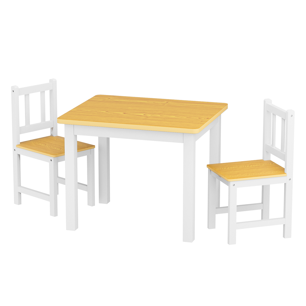 Bopeep Kids Table and Chairs Set Wooden 3PCS Study Play-1919278356839403528