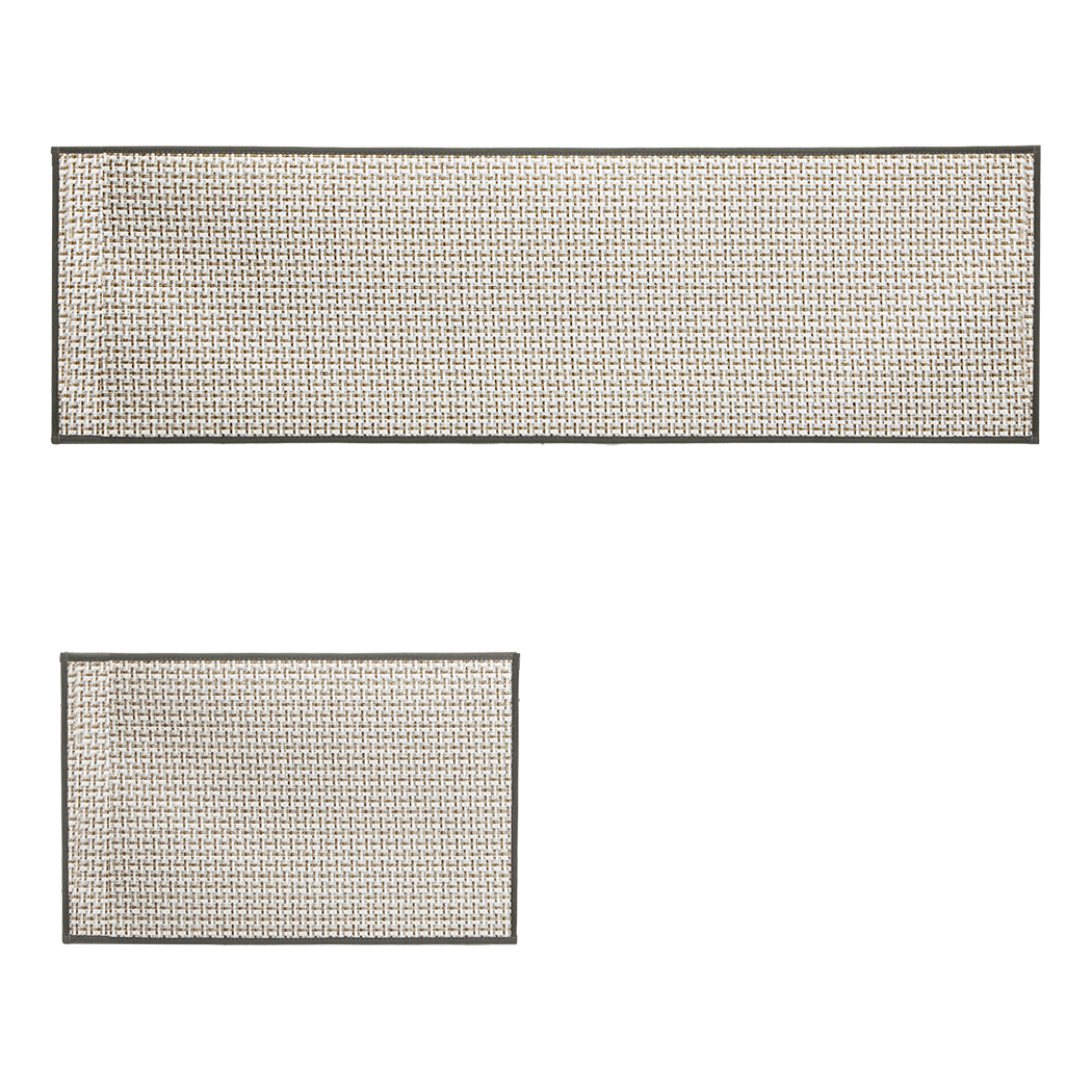 Marlow Kitchen Rug 2PCS Woven Non Slip Absorbent Grey-1942353698965557256