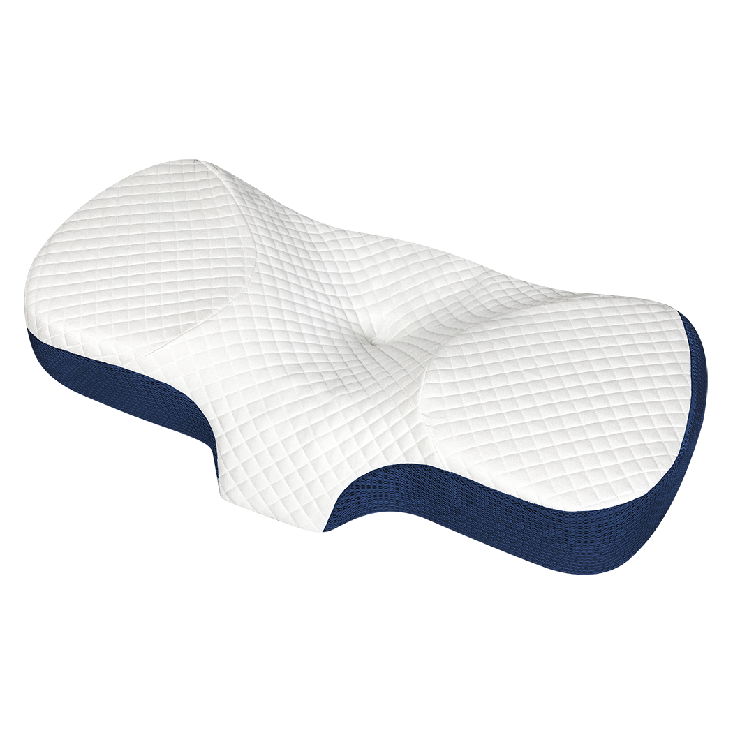Dreamz Memory Foam Pillow Pillowcase Supprt Blue Rebound-1942353715155570696