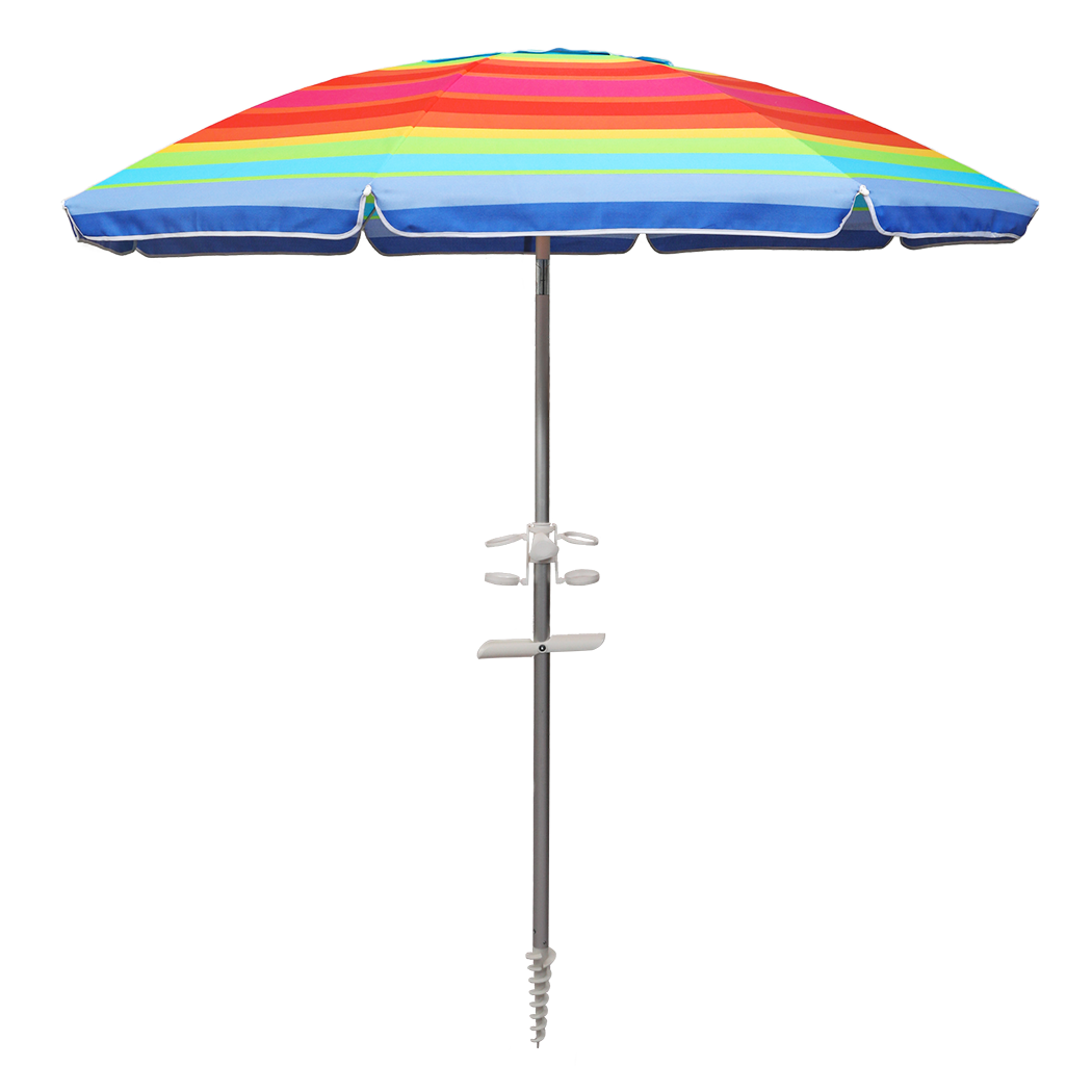 Mountview 2M Outdoor Beach Umbrellas Sand Colorful-1942353680758083592