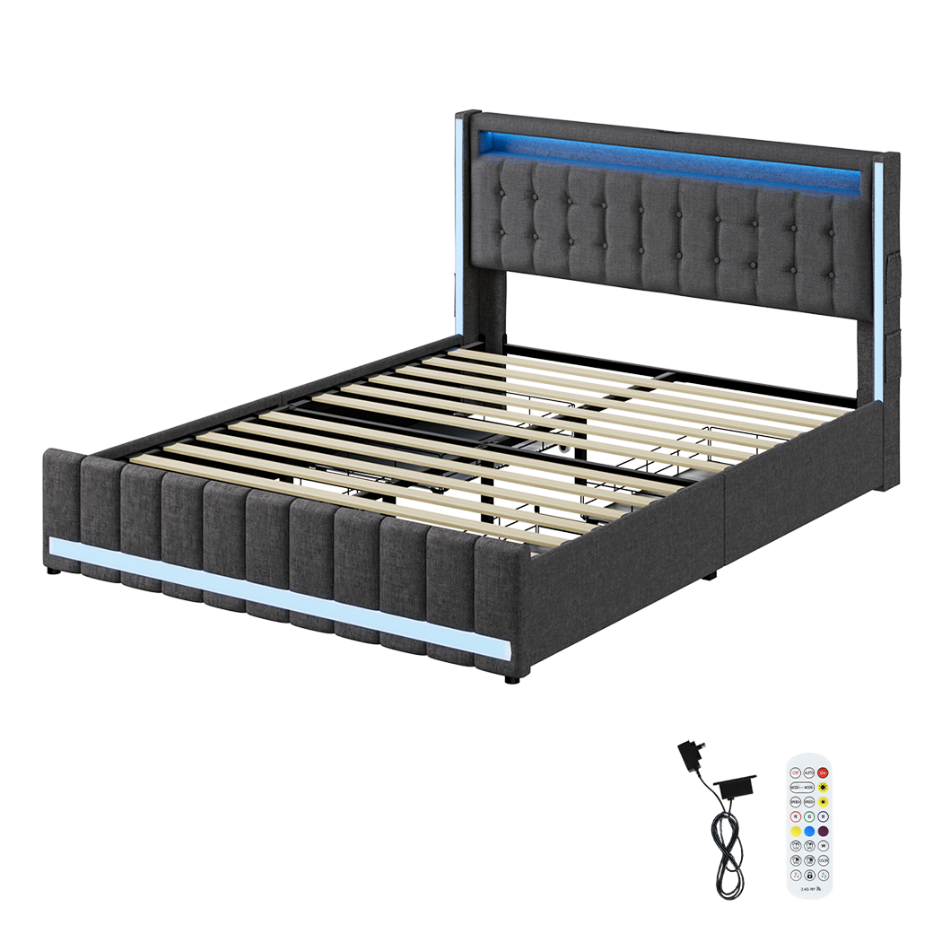 Levede Double Bed Frame-1910112231052414984