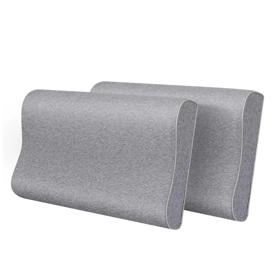 Dreamz Memory Foam Pillow Pillowcase Supprt Grey Rebound-1942353715516280840
