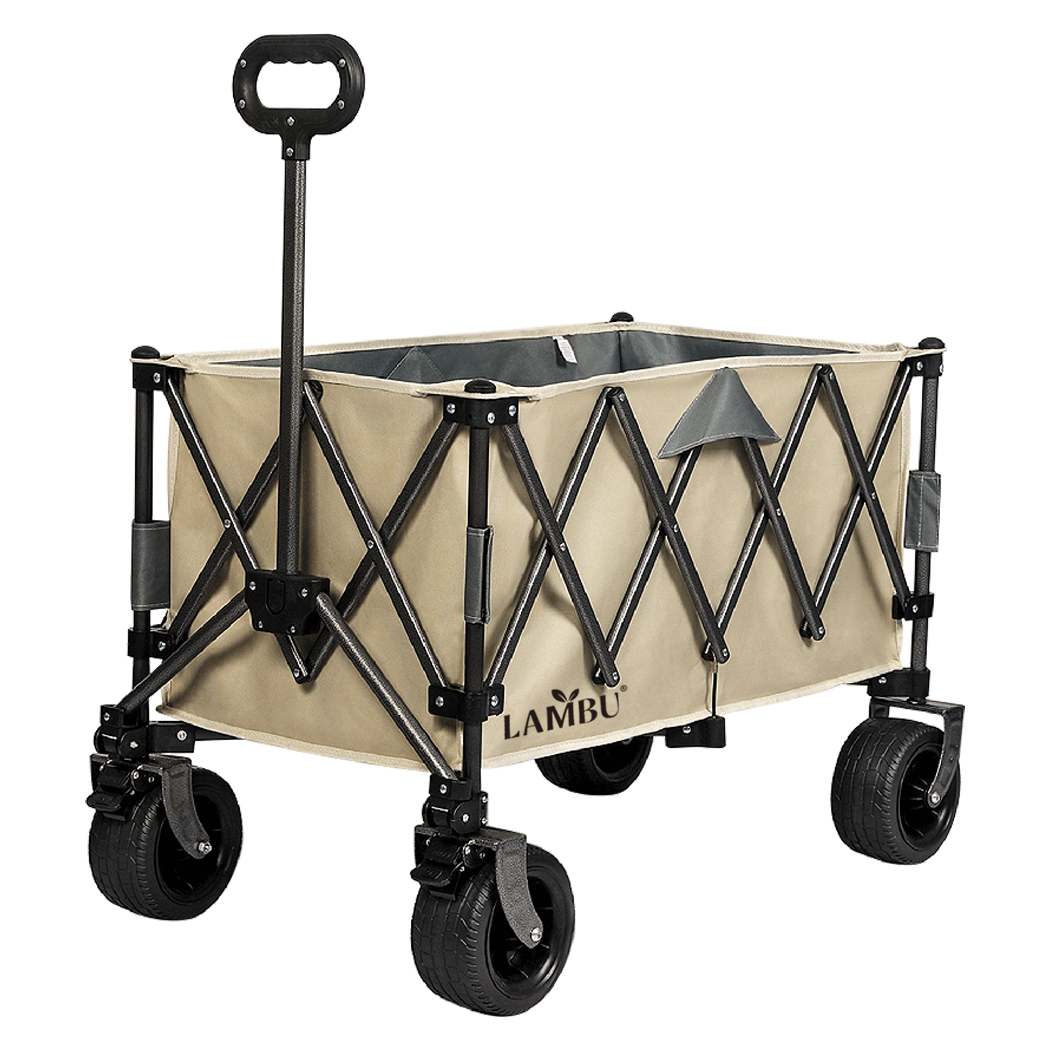 Lambu Folding Wagon Cart Khaki-1942353683341774856