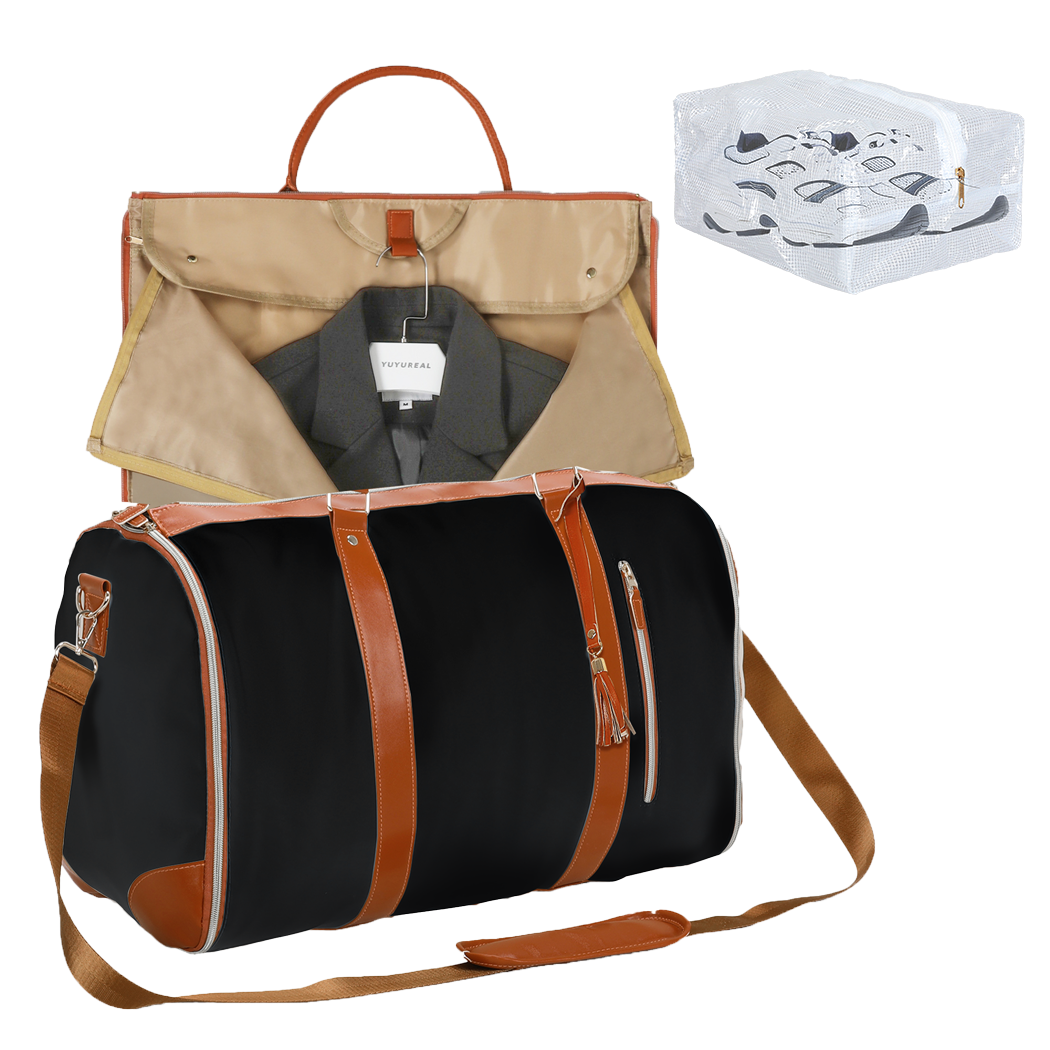 Slimbridge Garment Bags 2 in 1 Hanging Suit Bag Black-1942353691034128392