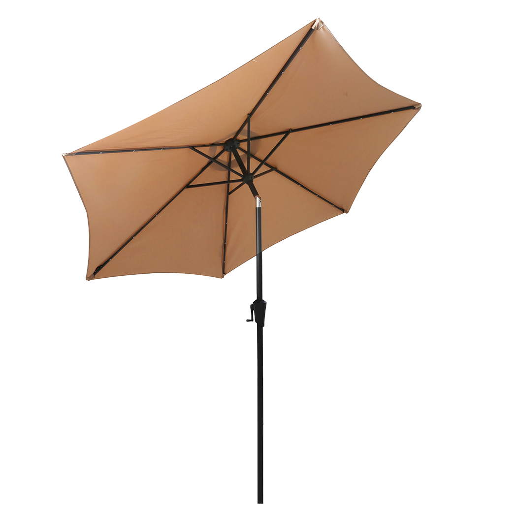 Centra 2.7M LED Outdoor Umbrella Base Stand Khaki-1942353663884398600