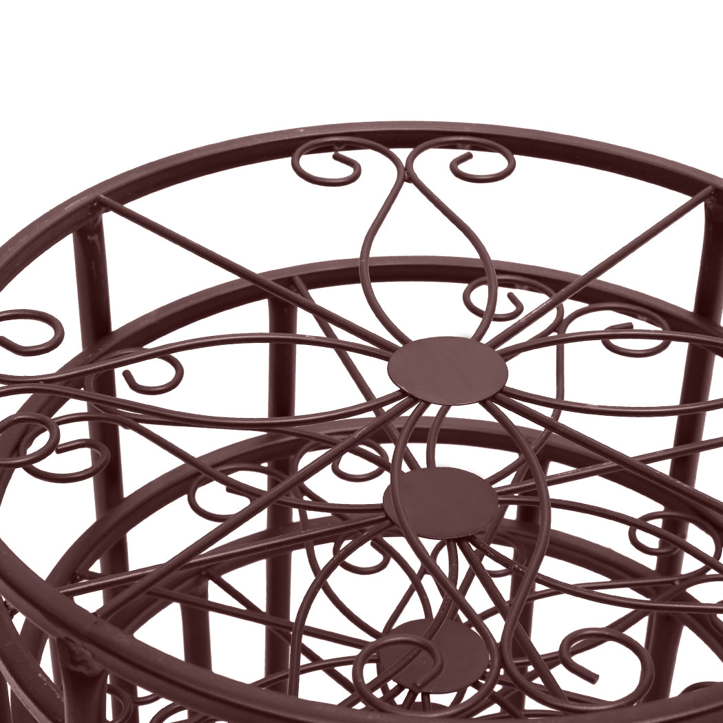 Levede Plant Stand Outdoor Indoor Metal Bronze-1942353791949082628