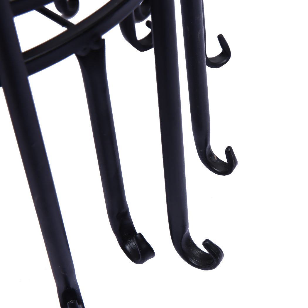 4 x Levede Metal Plant Stand Outdoor Black-1942353738408792069