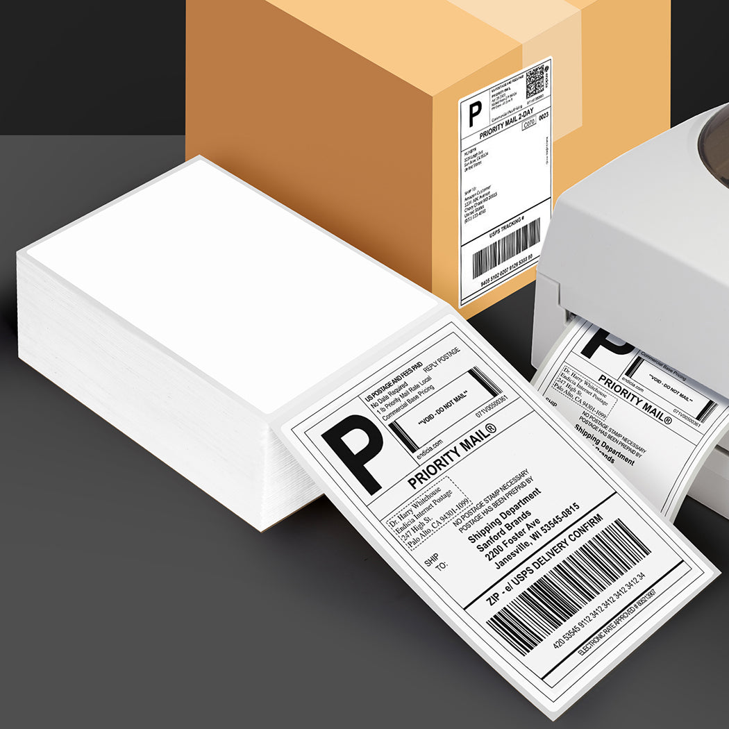 Thermal Direct Shipping Label Fan-Fold Box Sticker-1910112223834017798