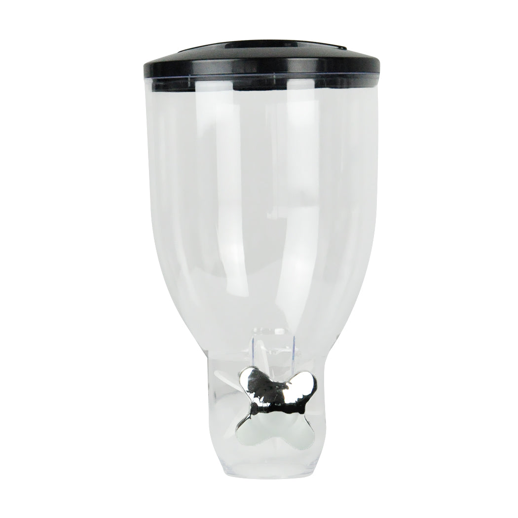 TOQUE Double Cereal Dispenser Dry Food Black-2006733302156890117