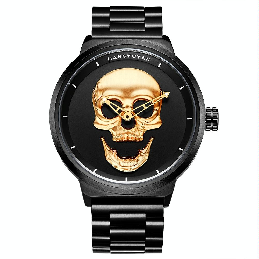 Stainless Steel Men Quartz Watch - Gold Band-1915196564683493377