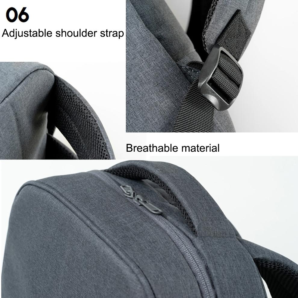15 Inch Waterproof Laptop Handbag - Dark Gray Polyester-1915196543376429065