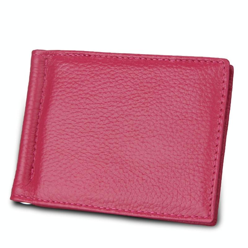 Leather Rfid Card Holder Wallet - 6 Slots Magenta-1915196588360339456