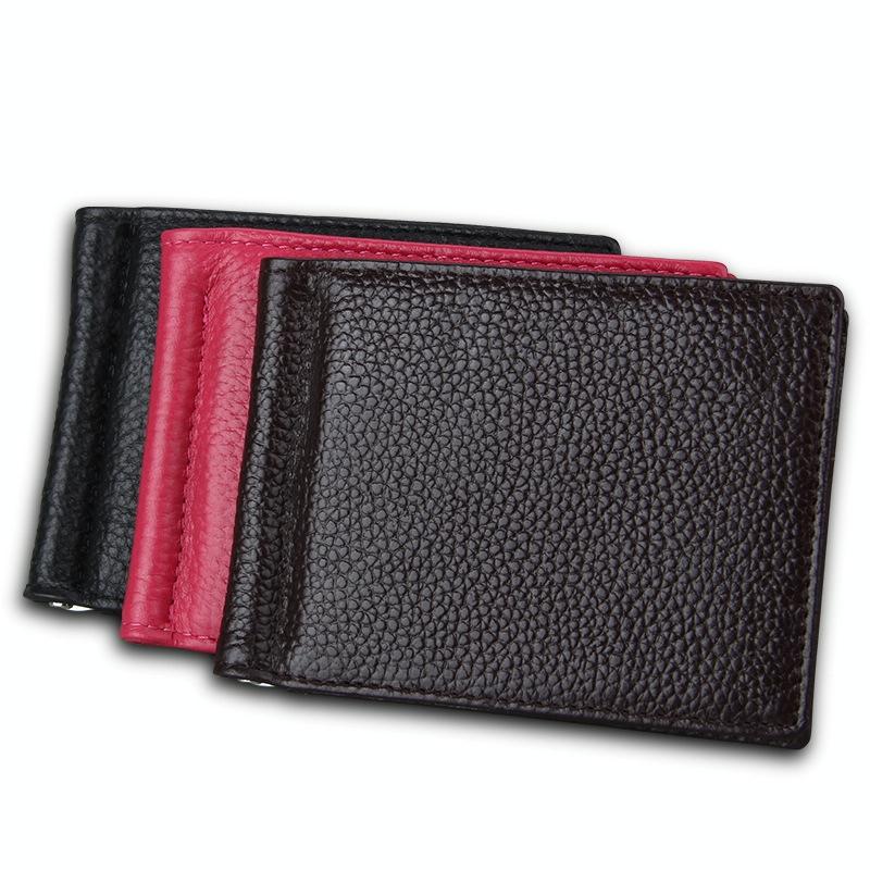 Leather Rfid Card Holder Wallet - 6 Slots Magenta-1915196588360339463