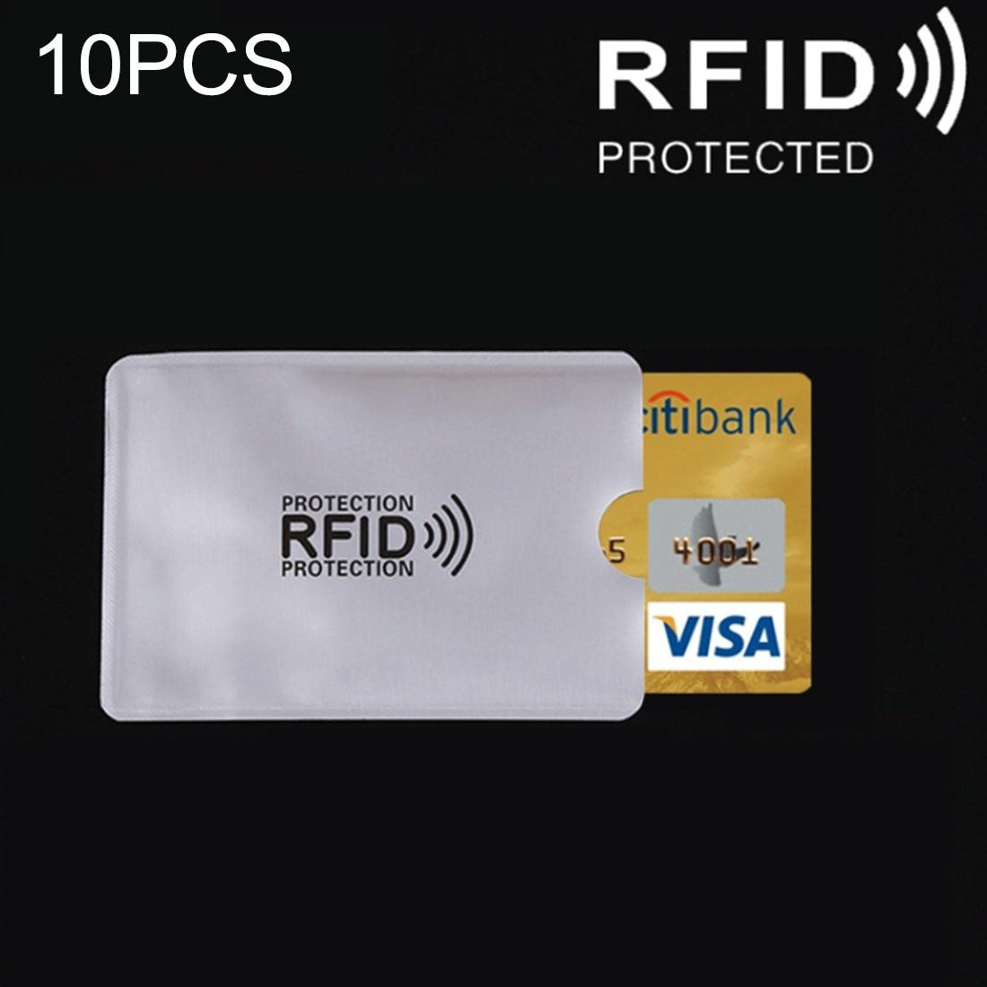 10 Rfid Blocking Aluminum Foil Card Holders - 9.1X6.3Cm - Pack Of 10-1915198062448480258