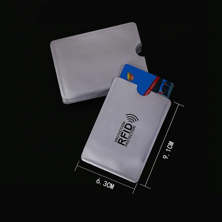 10 Rfid Blocking Aluminum Foil Card Holders - 9.1X6.3Cm - Pack Of 10-1915198062448480257