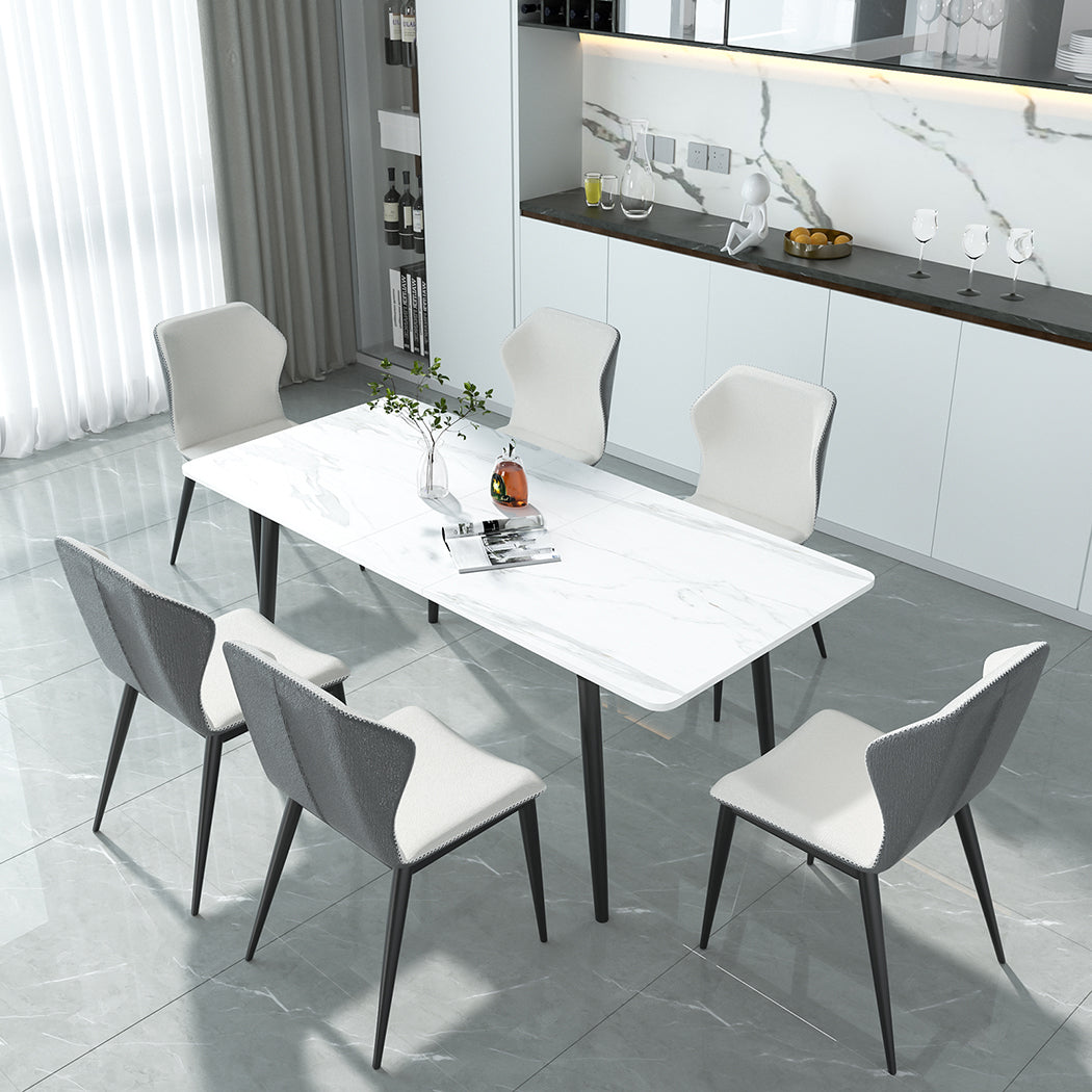 Levede Steel Dining Table 4-6 Seater 150cm-1937319784999948294