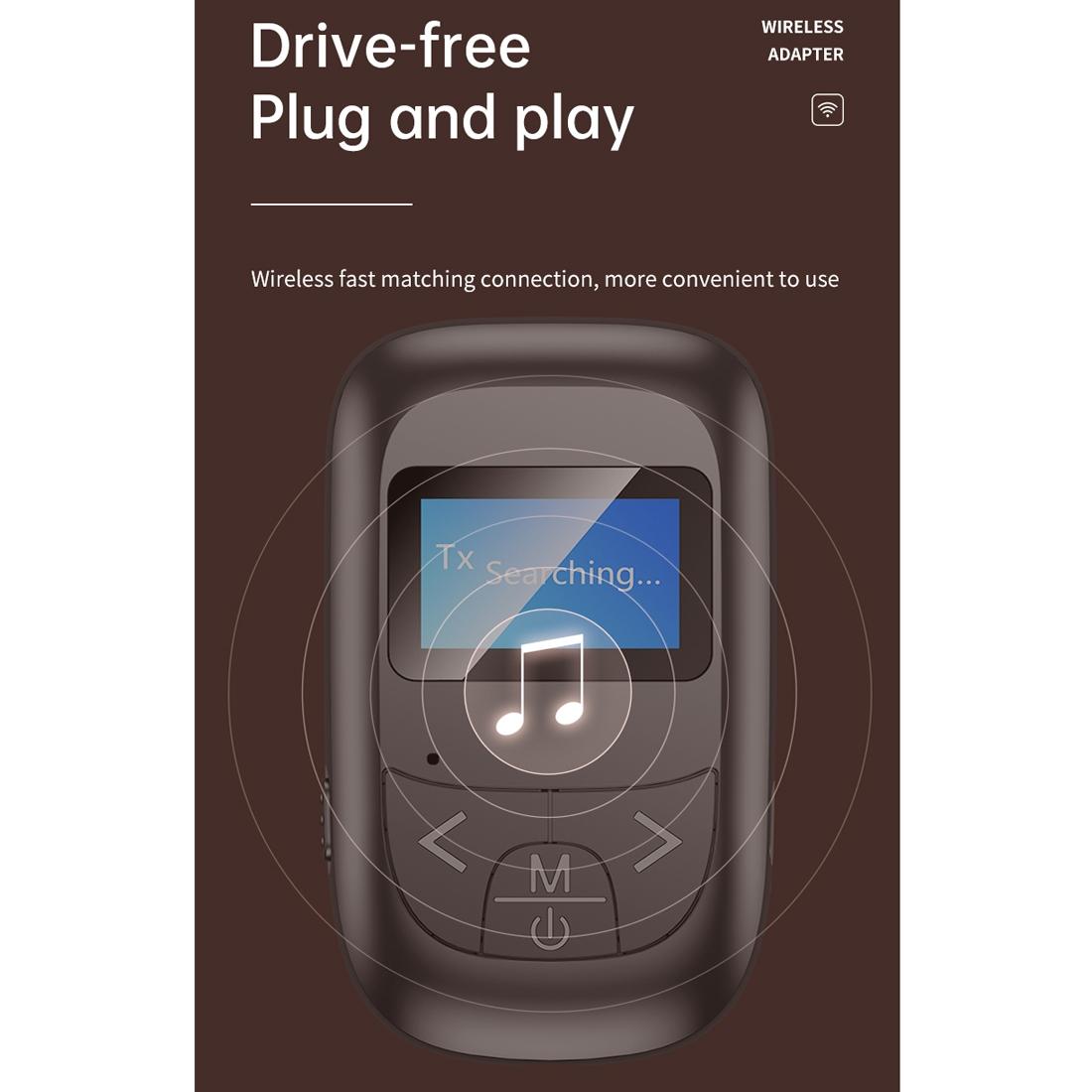 2-In-1 Bluetooth Adapter With Lcd Display - Black-1915196712738230276